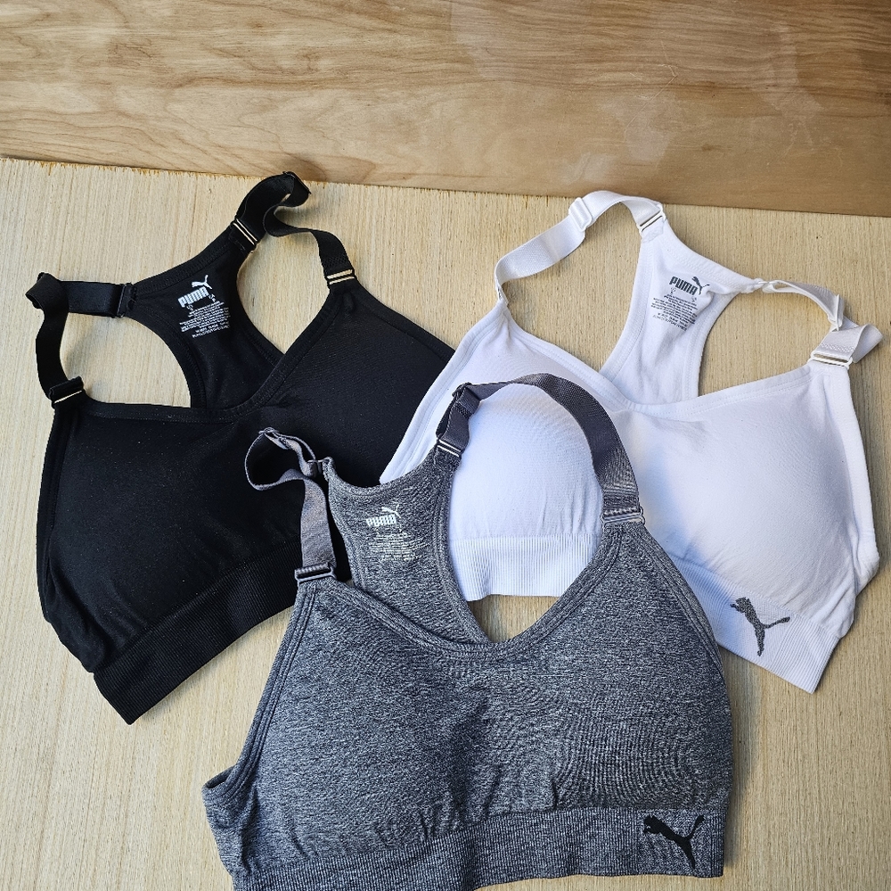Puma Adjustable bra size S black/gray/white